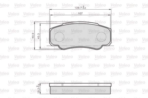 Valeo 872921 Bremsbelagsatz, Scheibenbremse