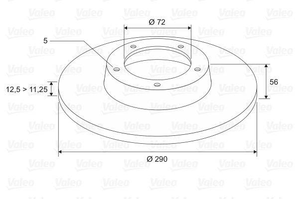 Valeo 197022 Bremsscheibe