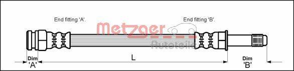 Metzger 4112522 Bremsschlauch