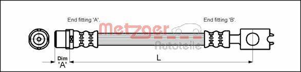 Metzger 4116222 Bremsschlauch