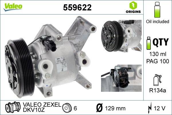Valeo 559622 Kompressor, Klimaanlage