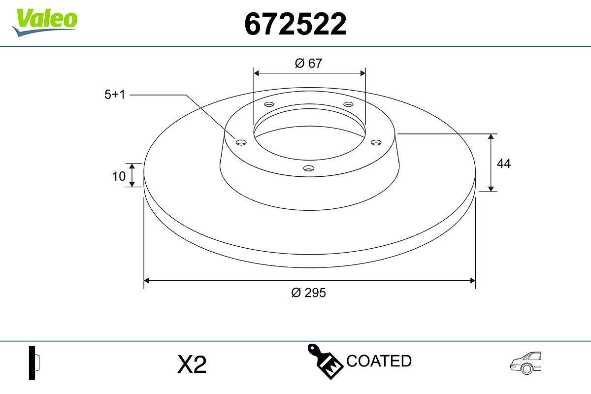 Valeo 672522 Bremsscheibe