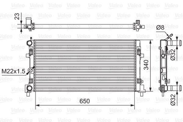 Valeo 701522 Kühler, Motorkühlung