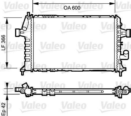 Valeo 734322 Kühler, Motorkühlung