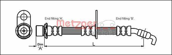 Metzger 4112189 Bremsschlauch
