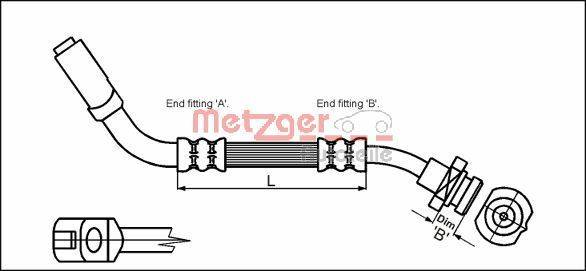Metzger 4114723 Bremsschlauch