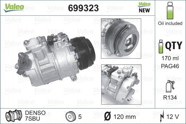 Valeo 699323 Kompressor, Klimaanlage