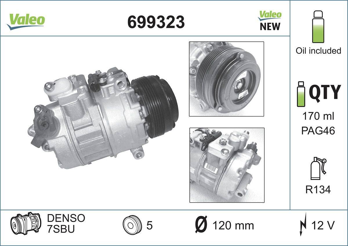 Valeo 699323 Kompressor, Klimaanlage