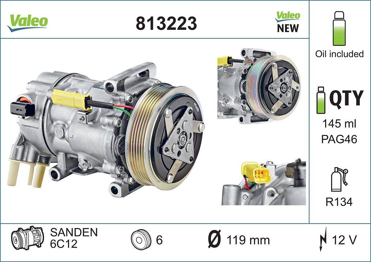 Valeo 813223 Kompressor, Klimaanlage