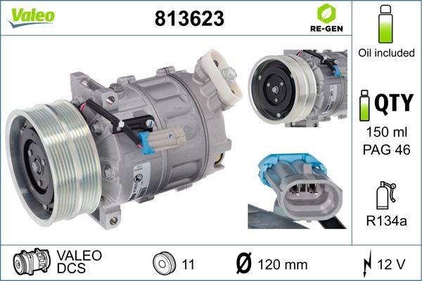 Valeo 813623 Kompressor, Klimaanlage