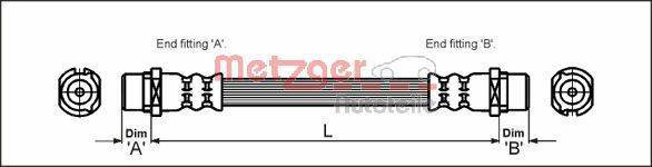 Metzger 4112824 Bremsschlauch