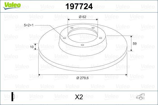 Valeo 197724 Bremsscheibe