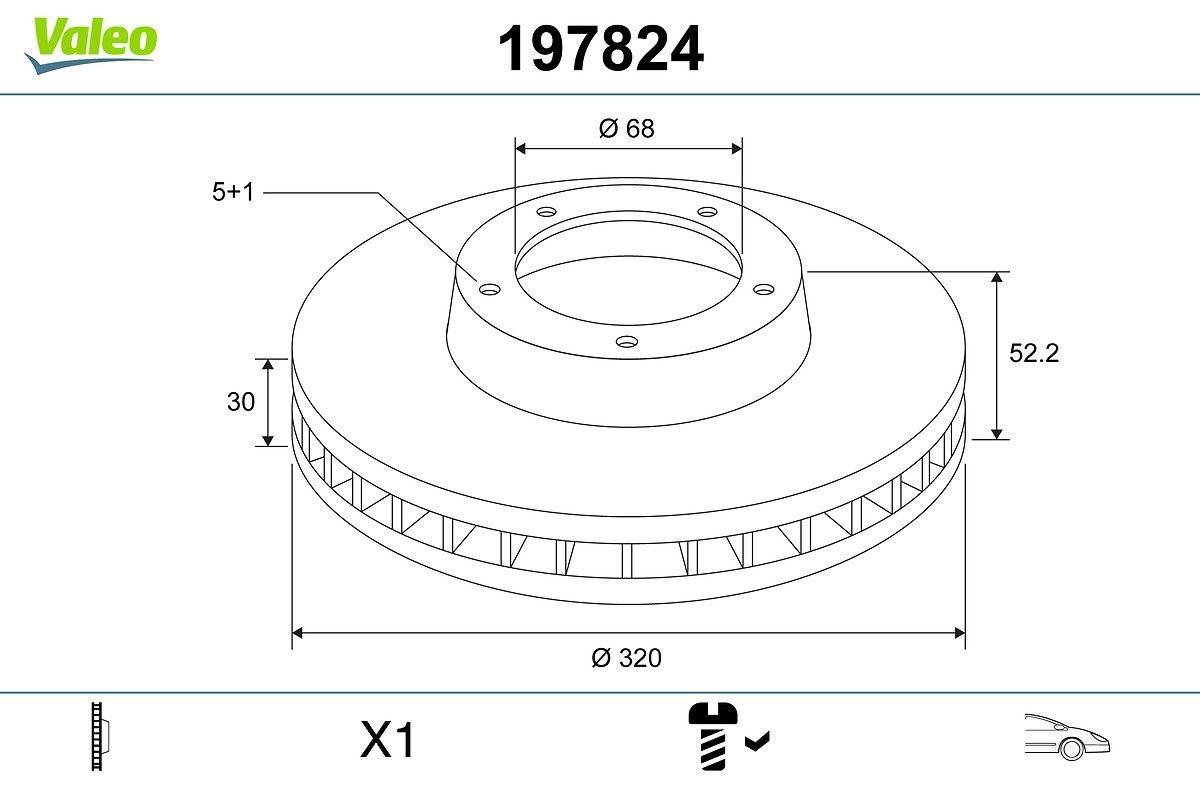 Valeo 197824 Bremsscheibe