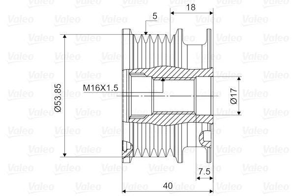 Valeo 588124 Generatorfreilauf