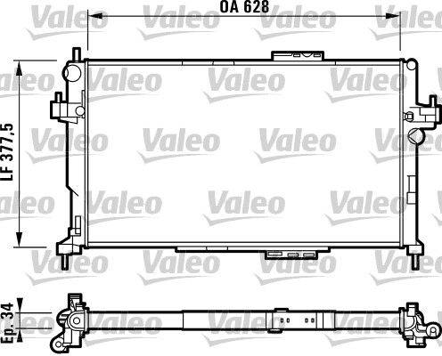 Valeo 732824 Kühler, Motorkühlung