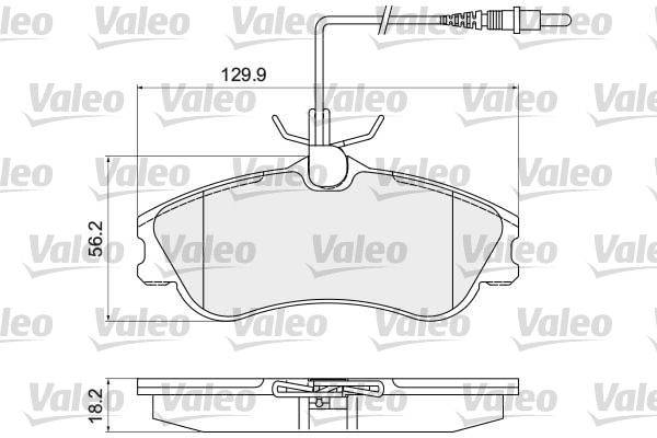 Valeo 872124 Bremsbelagsatz, Scheibenbremse