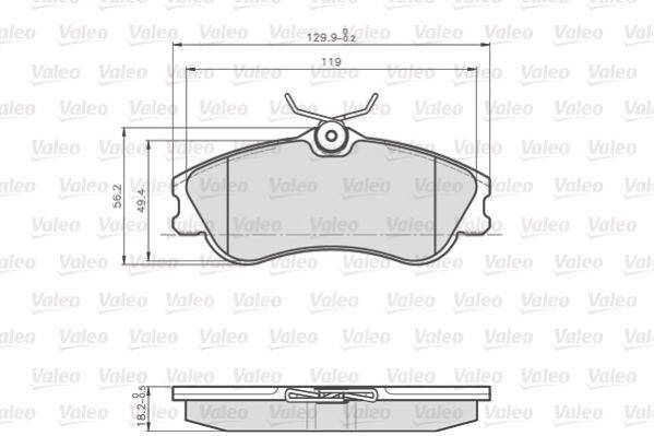 Valeo 873124 Bremsbelagsatz, Scheibenbremse
