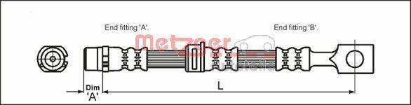 Metzger 4112825 Bremsschlauch