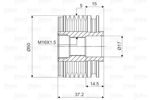 Valeo 588025 Generatorfreilauf