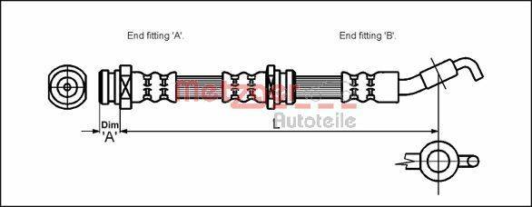 Metzger 4113326 Bremsschlauch