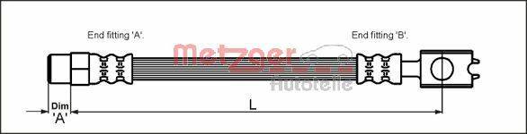 Metzger 4116226 Bremsschlauch