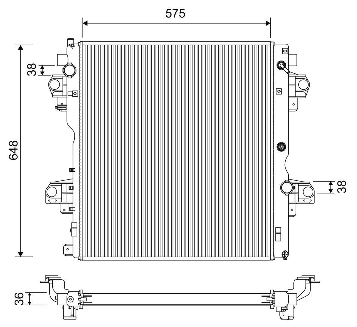 Valeo 701226 Kühler, Motorkühlung