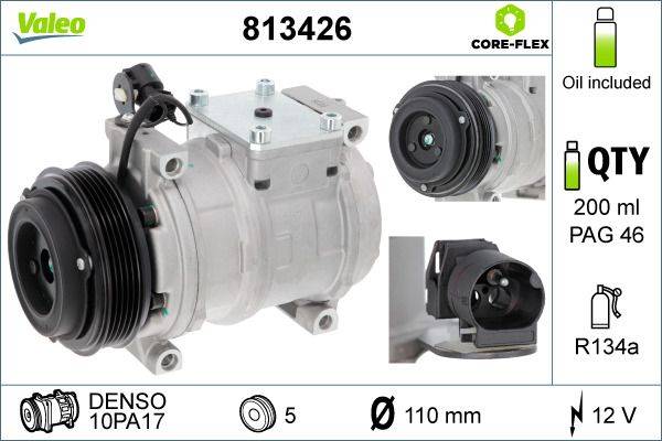 Valeo 813426 Kompressor, Klimaanlage