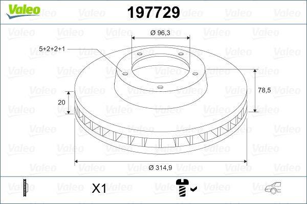 Valeo 197729 Bremsscheibe