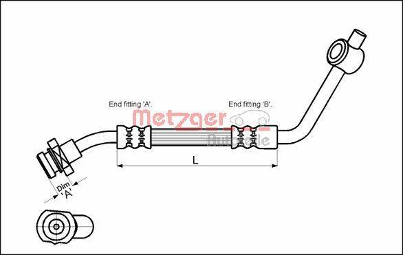 Metzger 4112529 Bremsschlauch