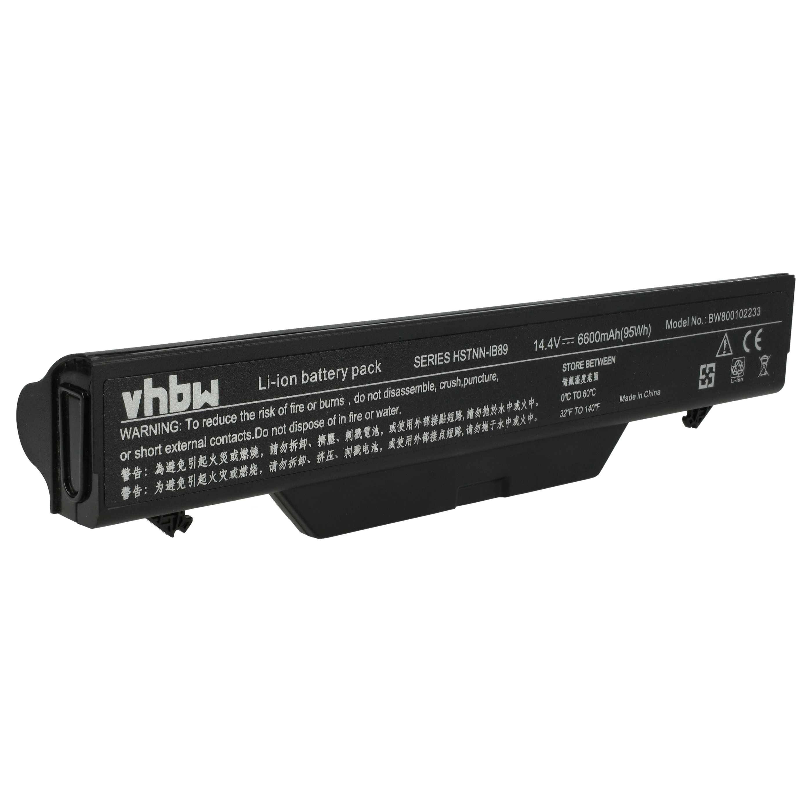 vhbw Akku kompatibel mit HP ProBook 4720, 4710, 4515, 4510, 4710s, 4720s, 4515s, 4510s Notebook (6600 mAh, 14,4 V, Li-Ion)
