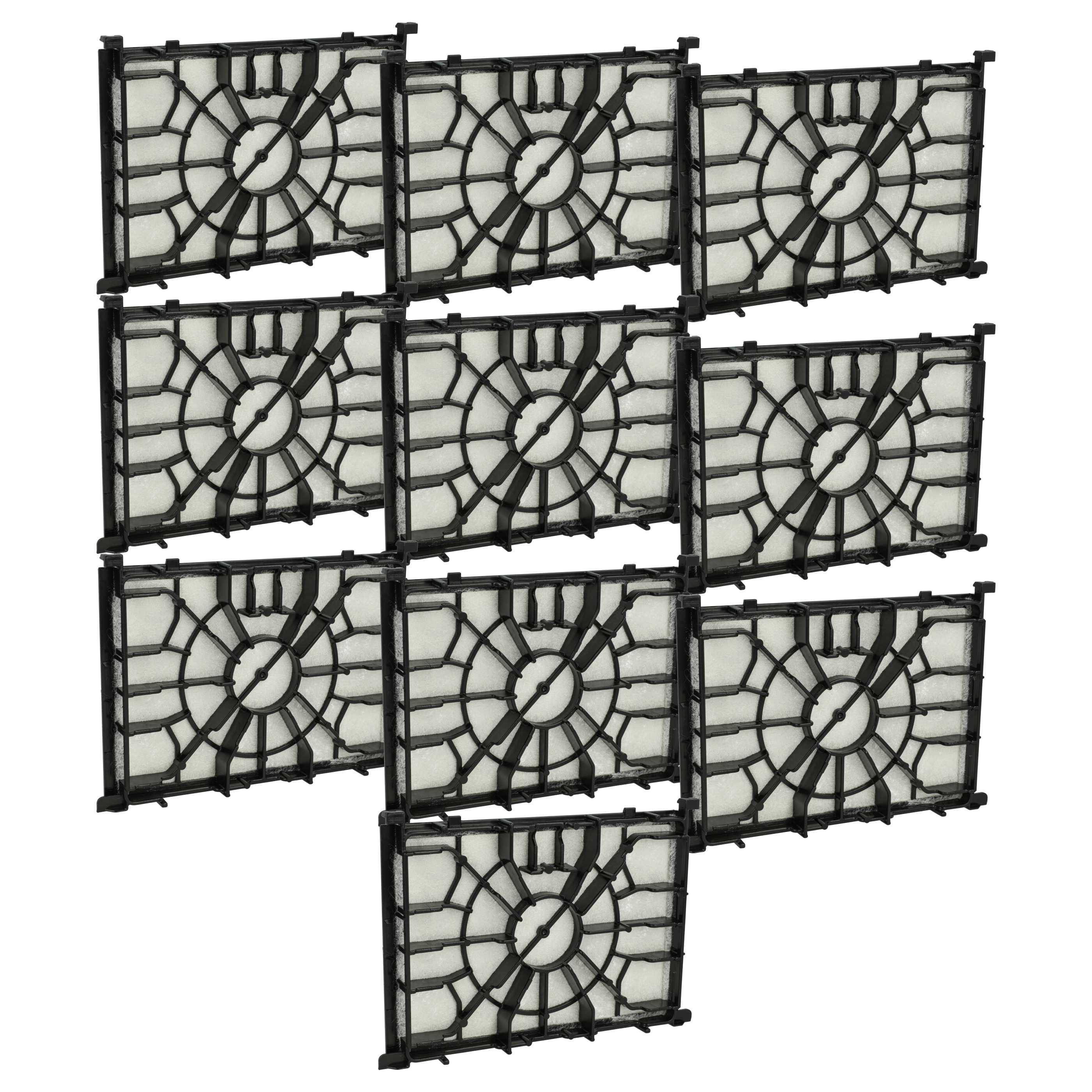 vhbw 10x Motorschutz-Filter kompatibel mit Siemens VSM5, VSQ5, Q 8.0 Powersensor Parquet Specialist, VSC7AC342, VS06V212 Staubsauger