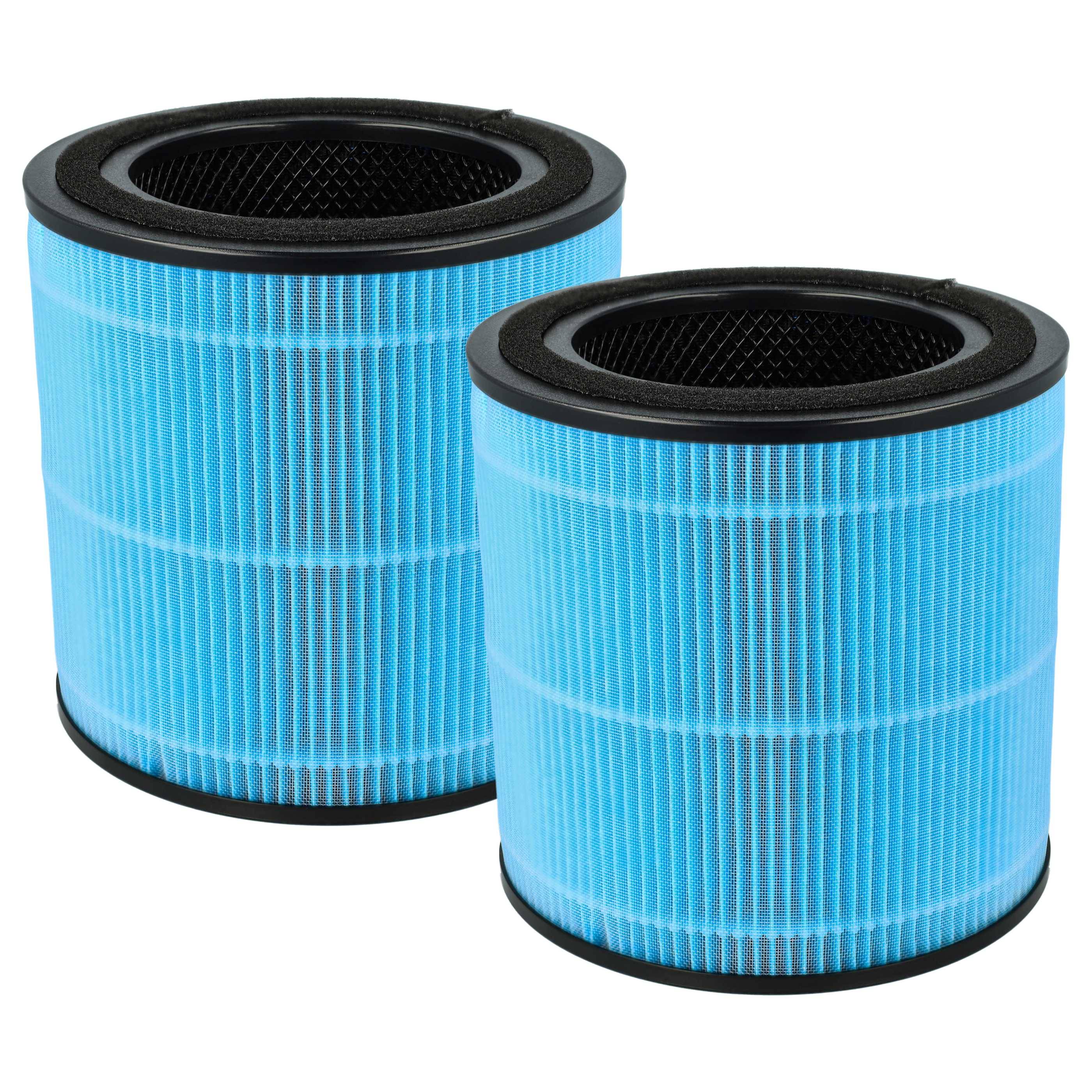 vhbw 2x HEPA Filter H13 Ersatz für Airtok AP0601-RF für Luftreiniger | Ersatz-Filter mit integriertem Aktivkohle-Filter