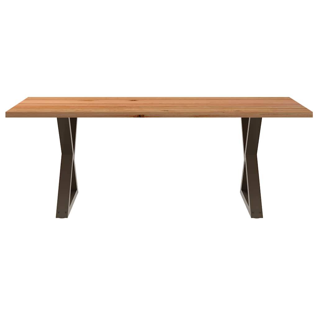 vidaXL Esstisch Hellbraun 220x100x74 cm Massivholz Eiche Rechteckig