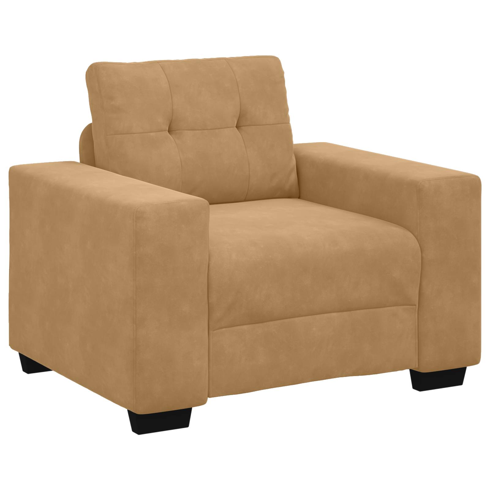 vidaXL 3-tlg. Sofagarnitur mit Kissen Braun Samt