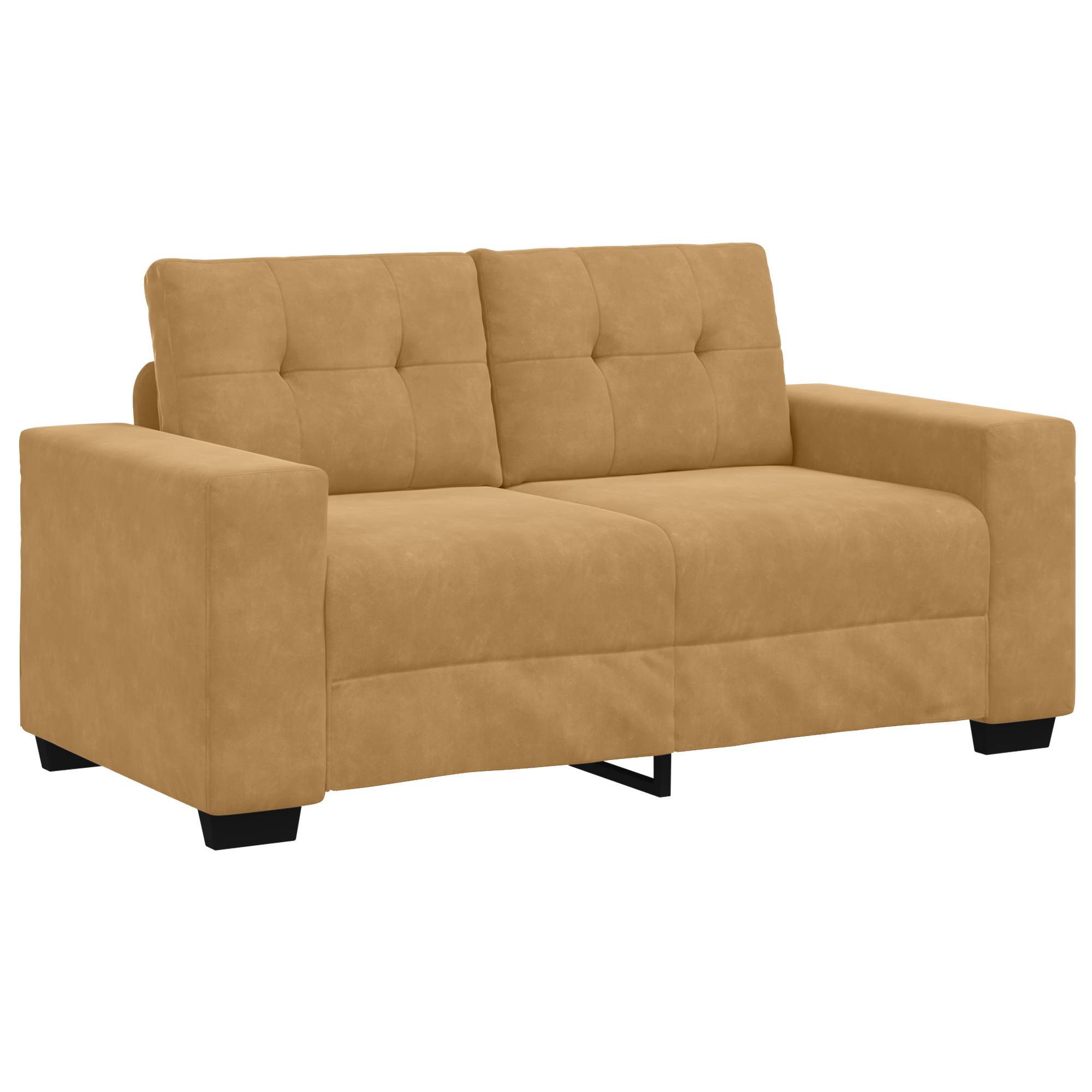 vidaXL 3-tlg. Sofagarnitur mit Kissen Braun Samt