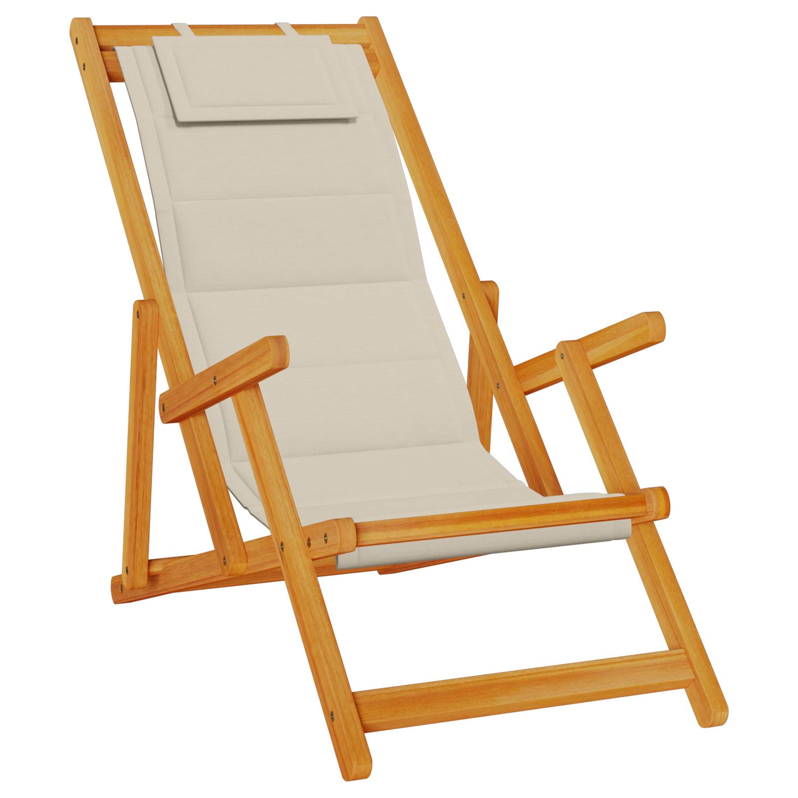 vidaXL Strandstühle 2 Stk. Klappbar Taupe Akazienholz & Textilene