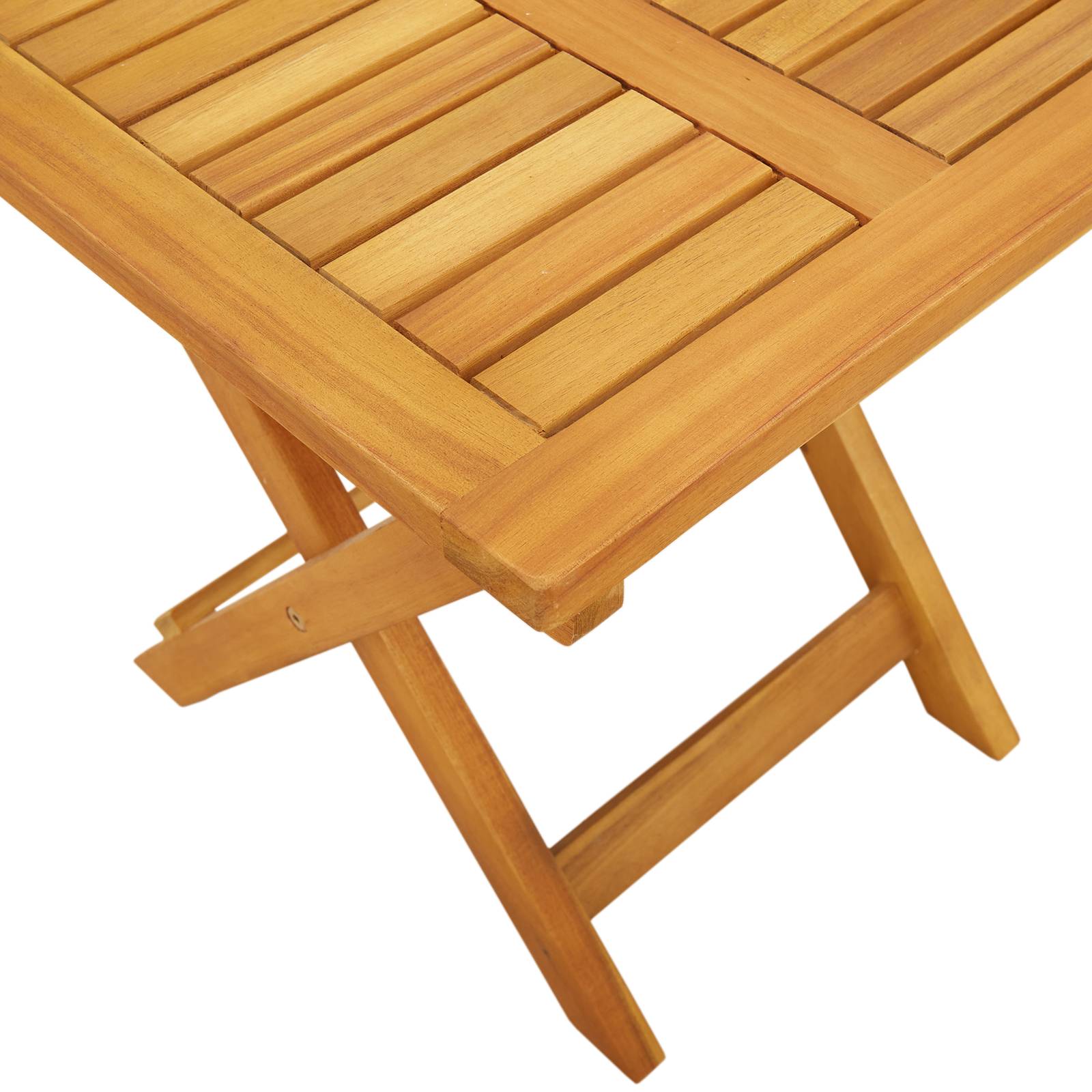 vidaXL Sonnenliegen 2 Stk. mit Rädern, Tisch und Kissen Akazienholz