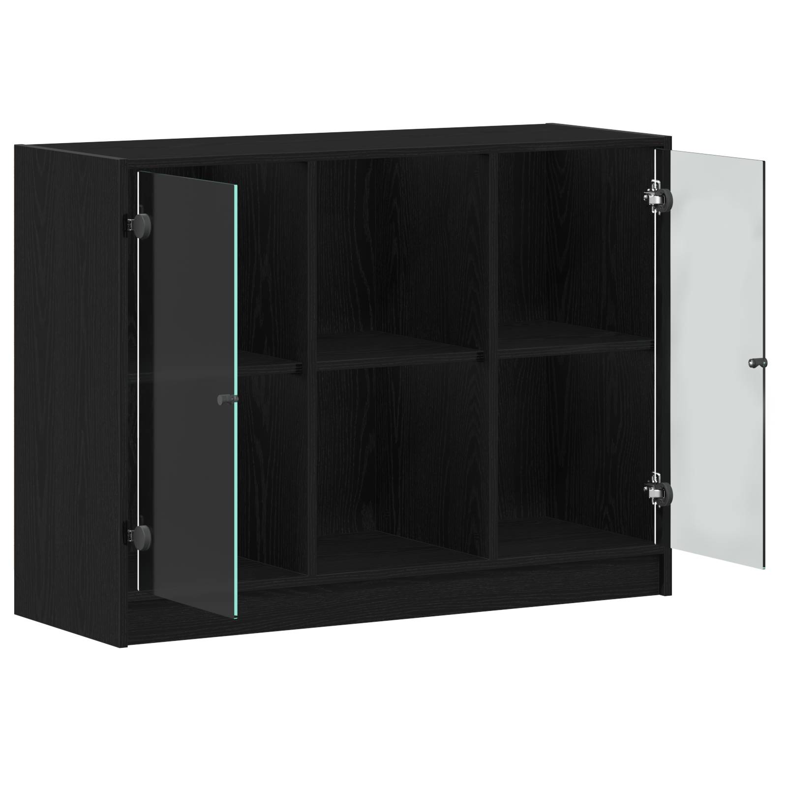 vidaXL Sideboard Schwarz Eiche 102x37x75,5 cm Holzwerkstoff