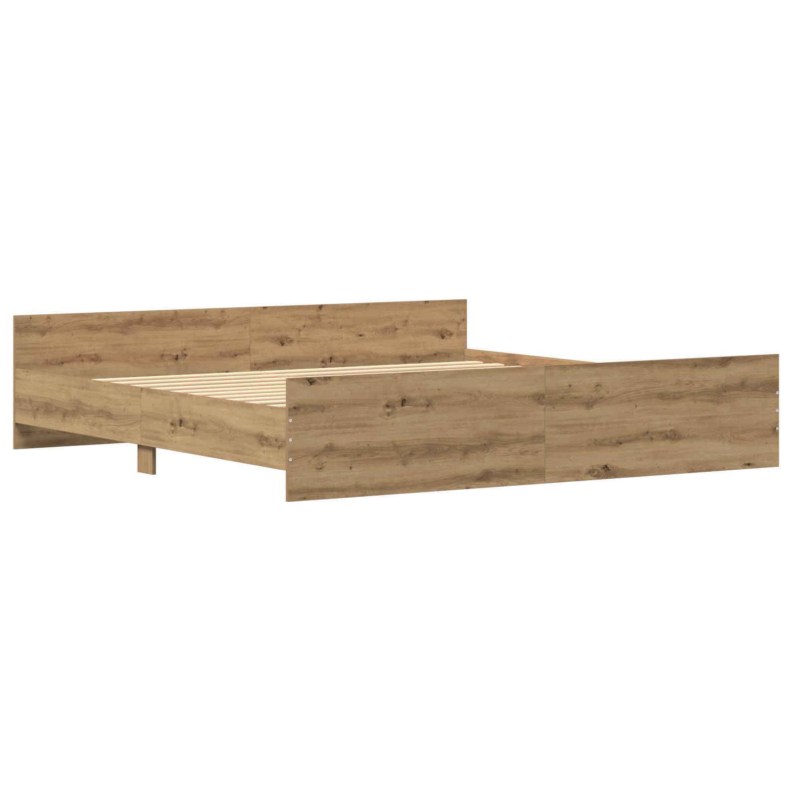 vidaXL Bettgestell Artisan Eiche 200x200 cm Holzwerkstoff