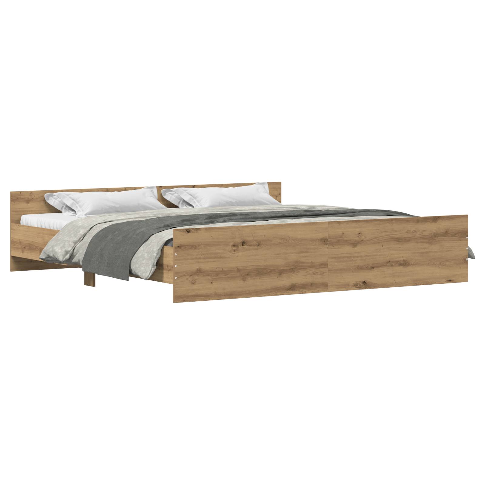 vidaXL Bettgestell Artisan Eiche 200x200 cm Holzwerkstoff