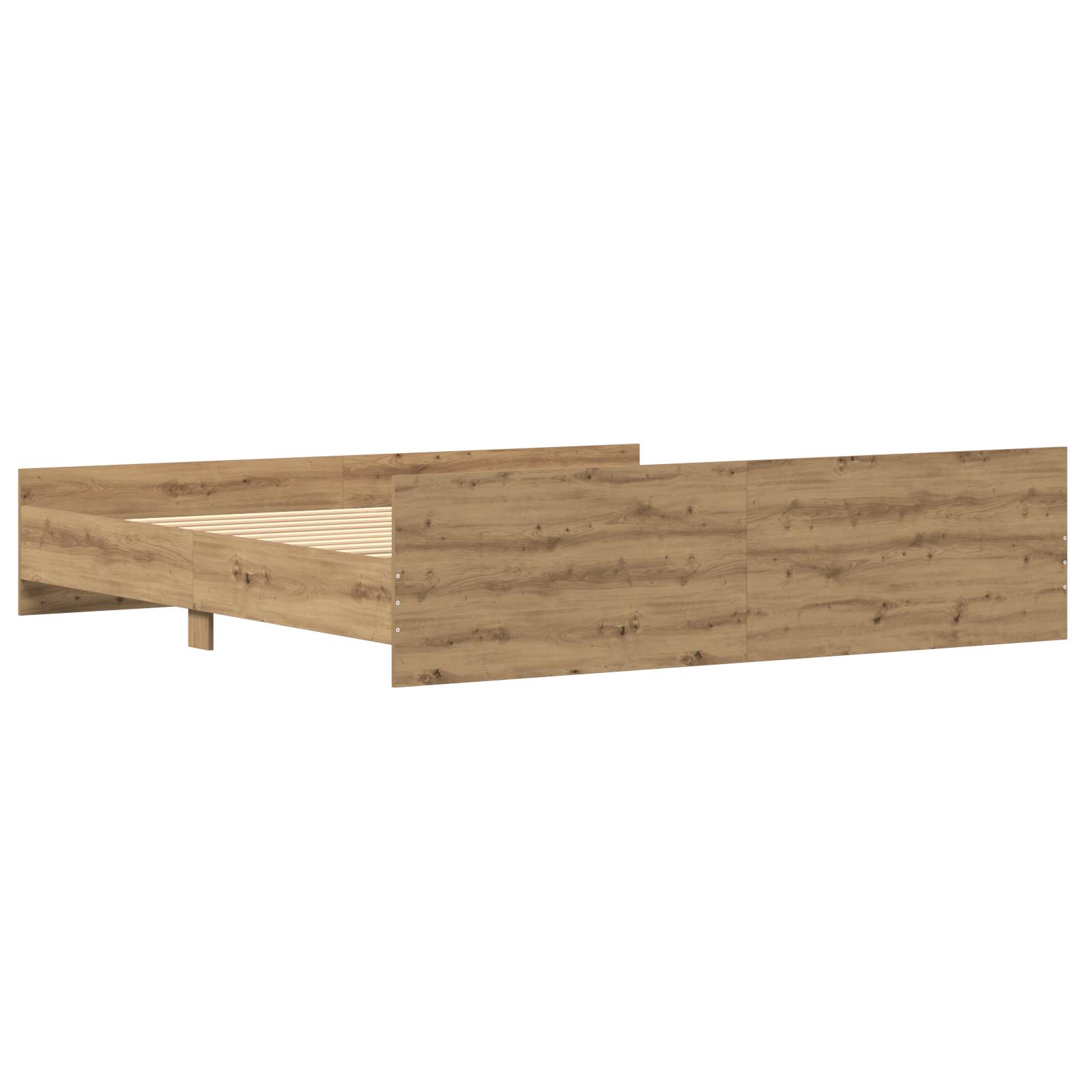 vidaXL Bettgestell Artisan Eiche 200x200 cm Holzwerkstoff