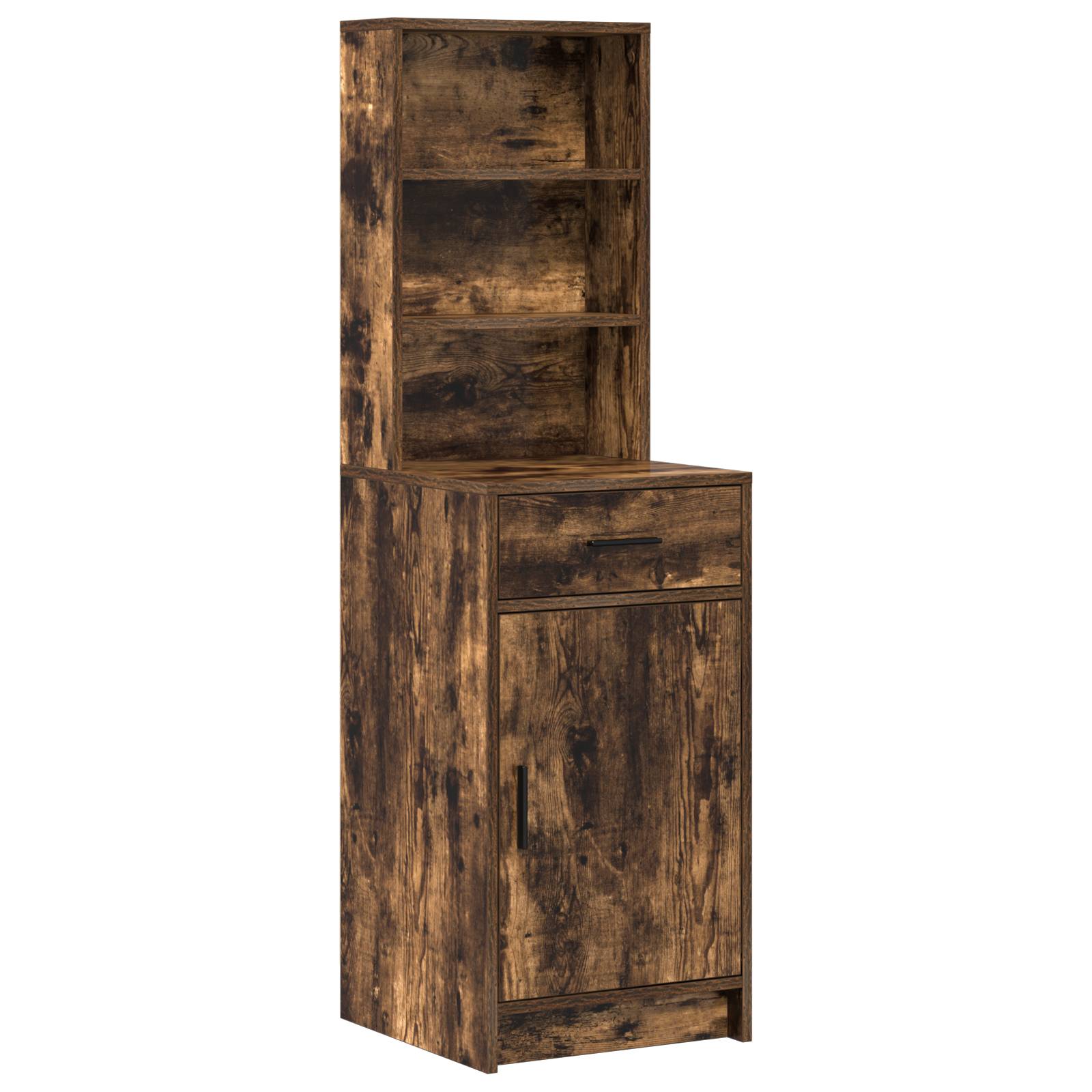vidaXL 3-tlg. Schminktisch-Set Räuchereiche Holzwerkstoff