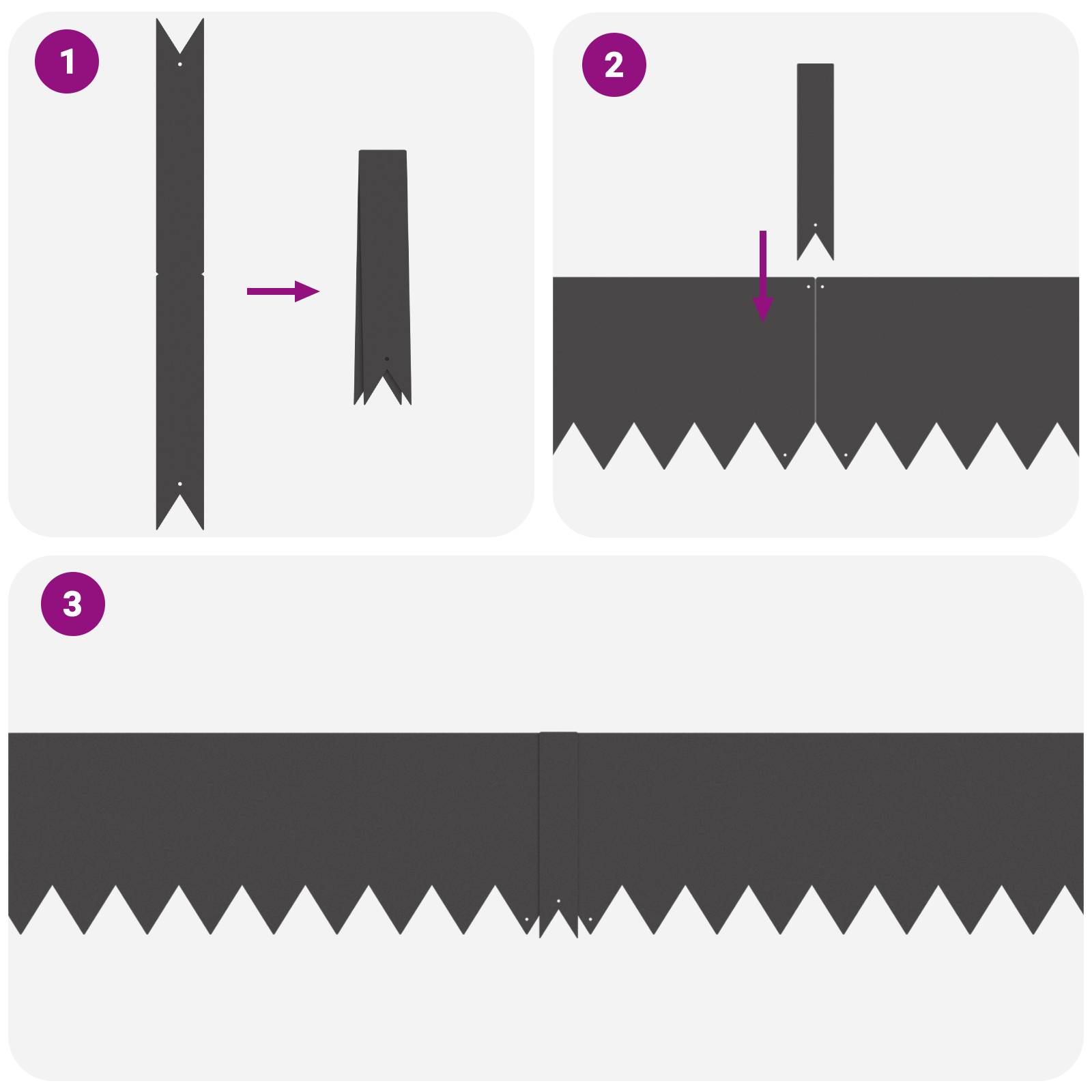 vidaXL Rasenkanten 50 Stk. Schwarz 100x0,5x20 cm Stahl