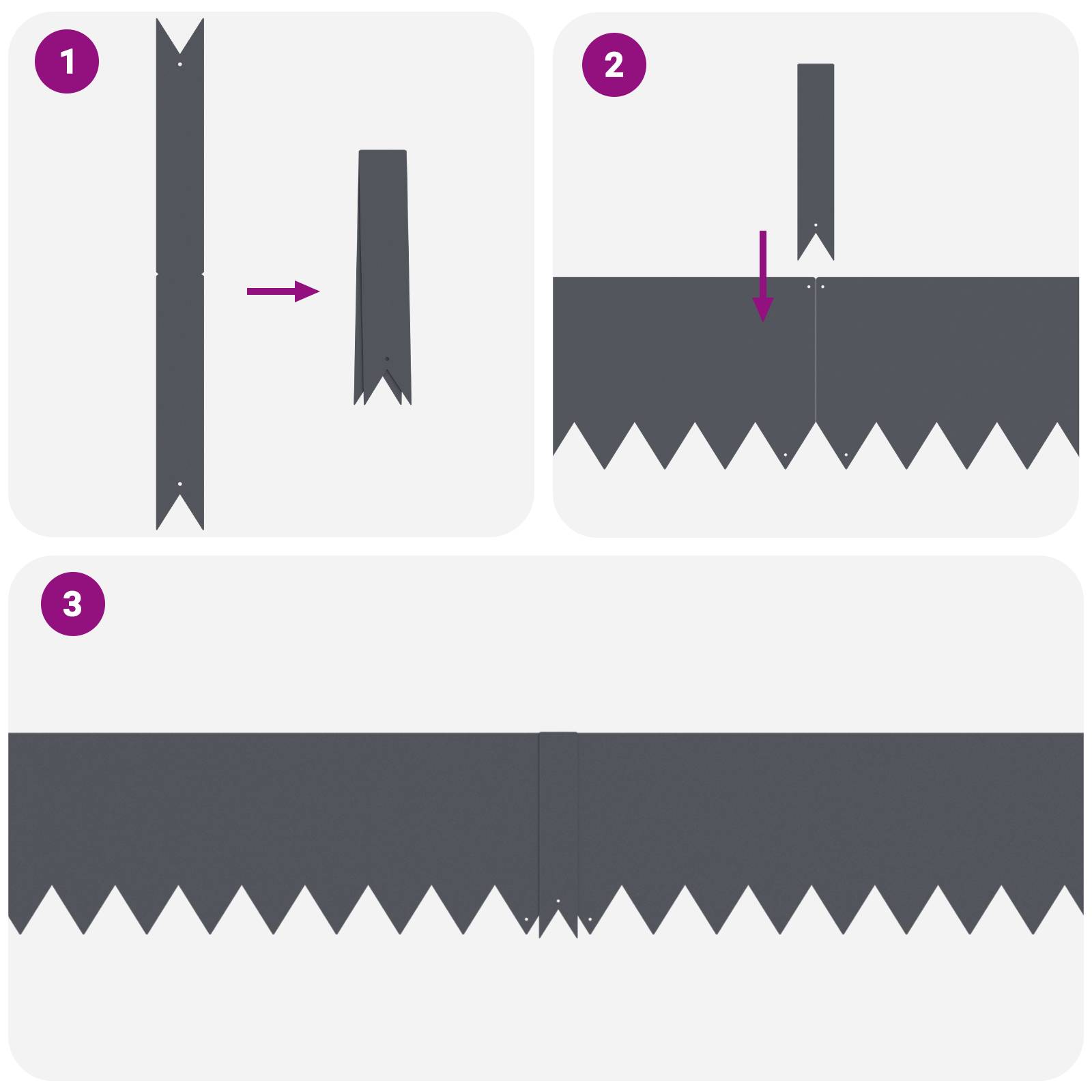 vidaXL Rasenkanten 30 Stk. Anthrazit 100x0,5x20 cm Stahl