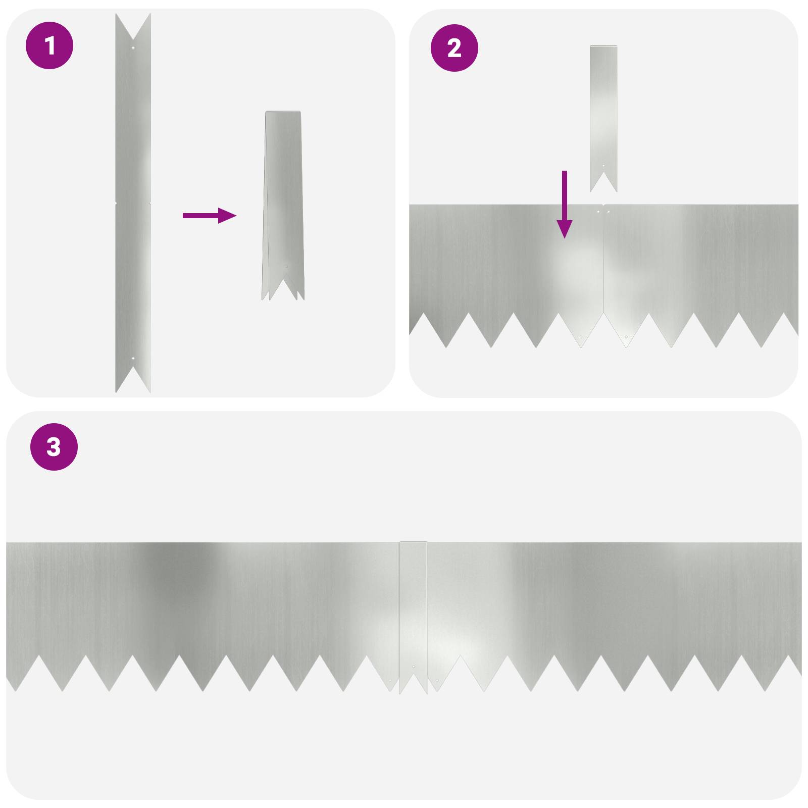 vidaXL Rasenkanten 20 Stk. 100x0,5x20 cm Verzinkter Stahl
