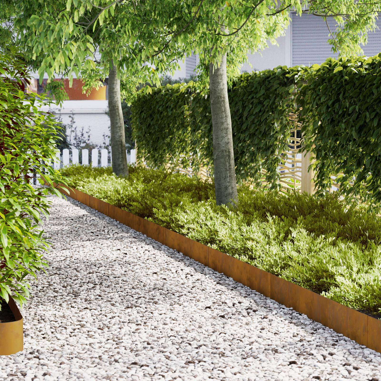 vidaXL Rasenkanten 10 Stk. 100x0,5x20 cm Cortenstahl