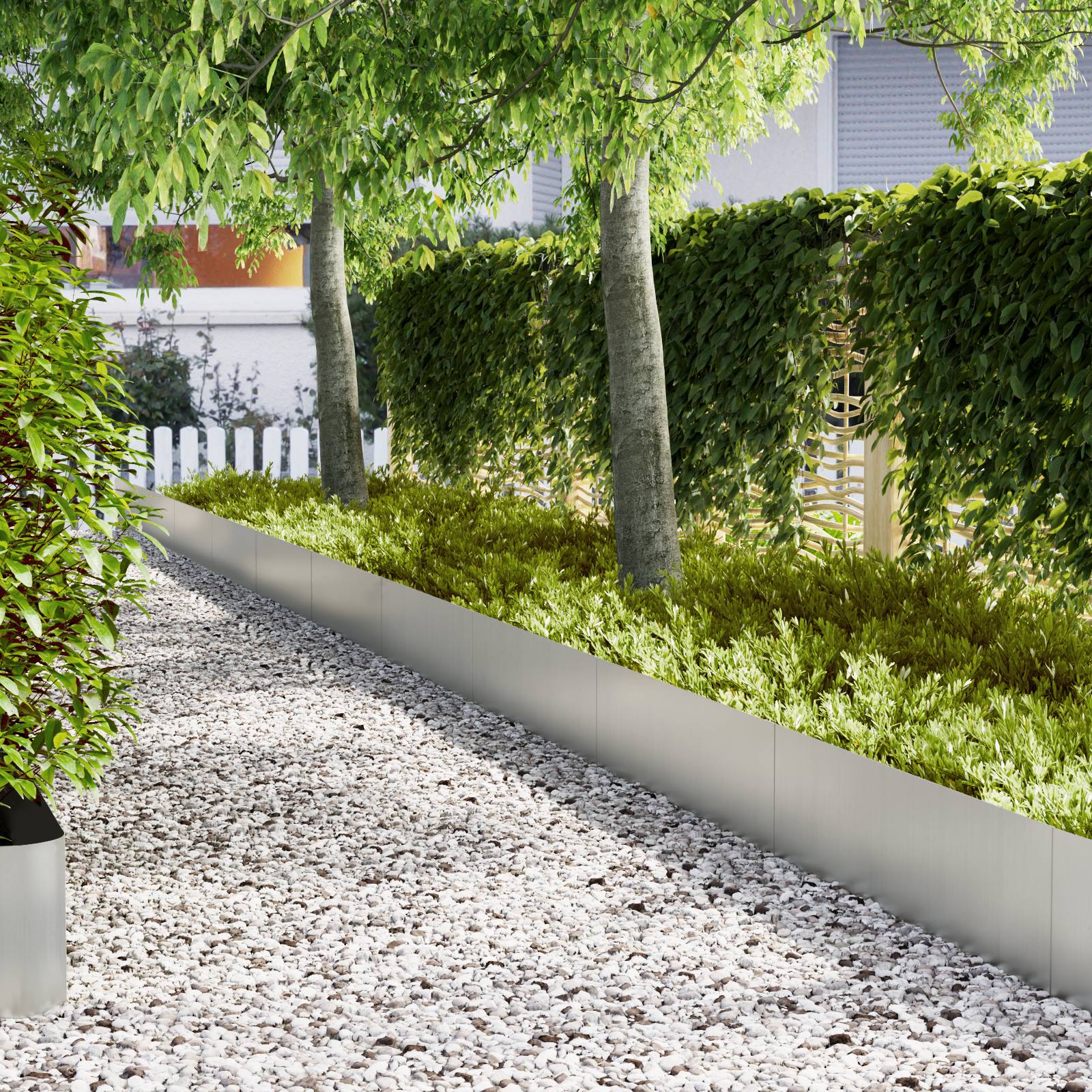 vidaXL Rasenkanten 30 Stk. 100x0,5x30 cm Verzinkter Stahl