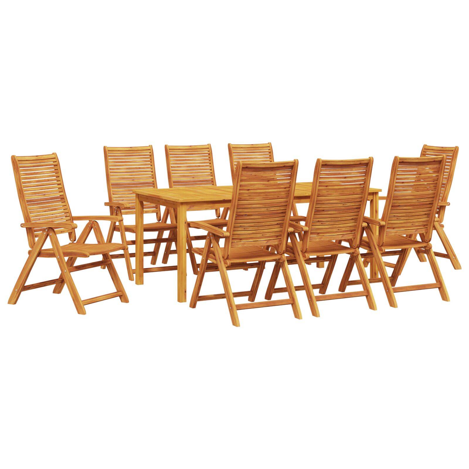 vidaXL 9-teiliges Garten-Esszimmer-Set aus Akazienholz