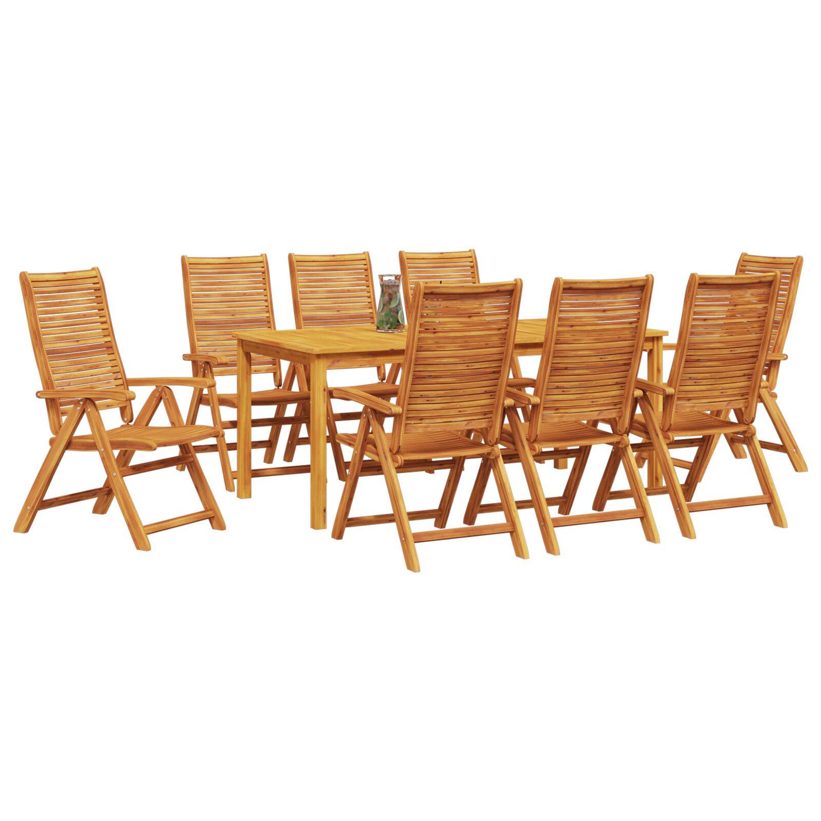 vidaXL 9-teiliges Garten-Esszimmer-Set aus Akazienholz