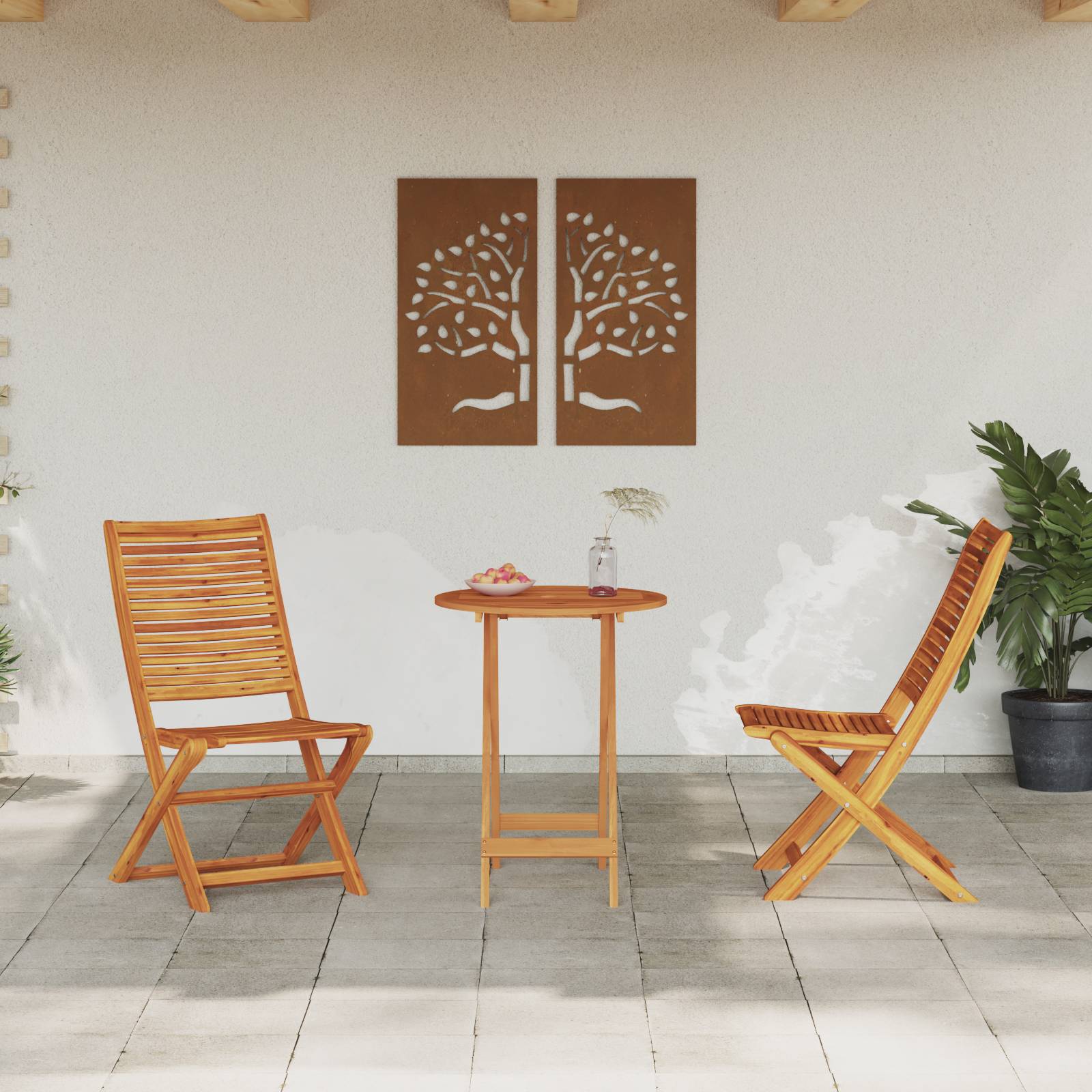 vidaXL 3-tlg. Bistro-Set Klappbar Massivholz Akazie